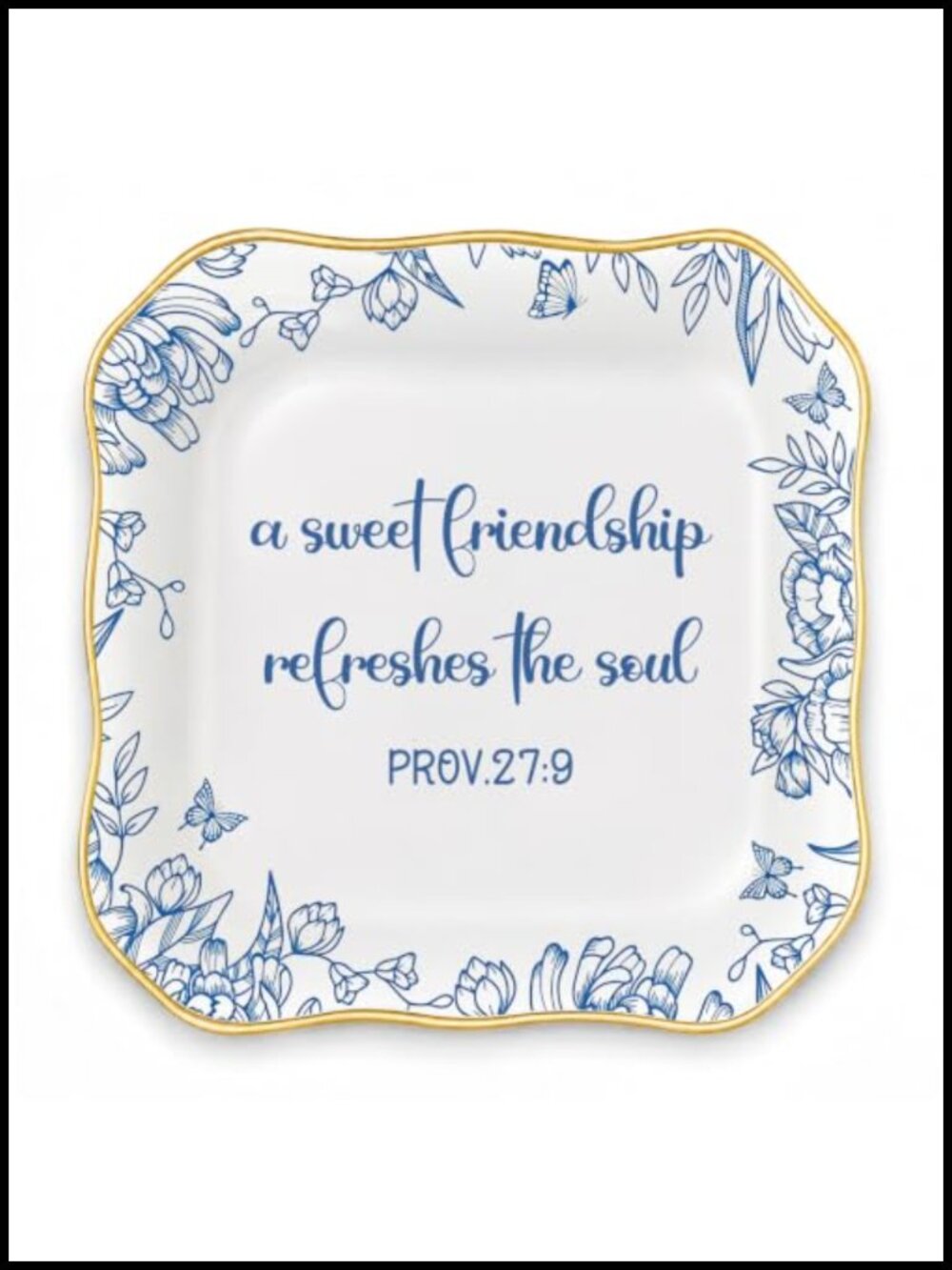 Ceramic Jewelry Tray Dish Christian Gift for Women Friend Birthday
